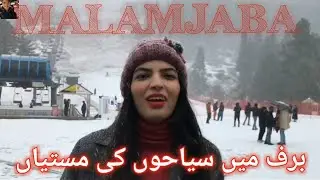 Malamjabba main sayahoo ke masteya ||snow fall in malamjaba||swatains walker