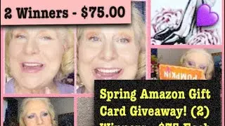 Amazon Gift Card Giveaway | Two Winners - $75 Each | KAB Cosmetics - Closed
