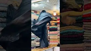 Black silk saree and cut Dana blouse black sare all size available also customised on your size