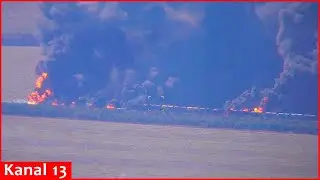 Ukrainian brigade strikes cargo train transporting fuel to Russian army in Zaporizhzhia
