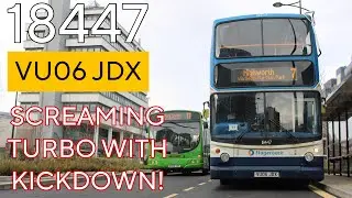SCREAMING TURBO + KICKDOWN! Stagecoach West 18447 (VU06 JDX) being THRASHED on the 7 24/01/26
