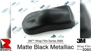 3M&trade; Wrap Film Series 2080 - Matte Black Metallic M212 Vinyl
