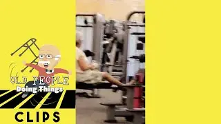 Lady Gets Really Intense At The Gym | Old People Doing Things Clips | Old People Doing Things Clips