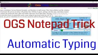 How to auto type in OGS Notepad Data Entry Work Using IDS Auto Typer (.Dxt) || Contact- 8767325106