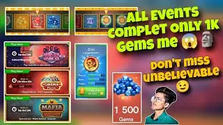 Carrom Pool All Events Complet 😱 Only 1k Gems 🗿😵 | Don Striker Full max | Mafia jackpot Complet