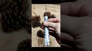 Handmade knife with pinecone handle