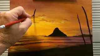 Mokoli'i Sunrise Acrylics Painting by Larry Schultz