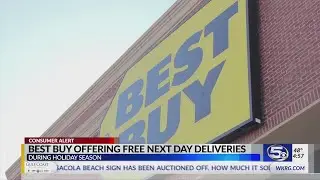 Best Buy offering free next-day deliveries