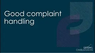 BITESIZE 3   GOOD COMPLAINT HANDLING