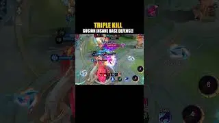 Лучший в мире Гусион: невероятная защита базы! Тройное убийство! #mobilelegends #mlbb #gusion