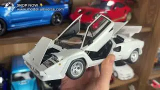 🔥 Lamborghini Countach LP400 S White 1980 - 1:18 Scale Diecast Model by Kyosho