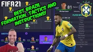 BEST BRAZIL Formation, Tactics and Instructions - FIFA 21 TUTORIAL