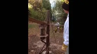 Anatomy of a homemade gravity powered vertical kinetic woodsplitter