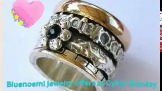 Unique vintage look rings Promise of love rings Gemstones zircons rings