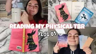 READING MY PHYSICAL TBR VLOG 01 | bunny, mockingjay + emma in the night