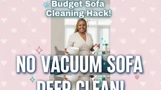 How to Deep clean FABRIC sofas WITHOUT A VACCUM CLEANER .