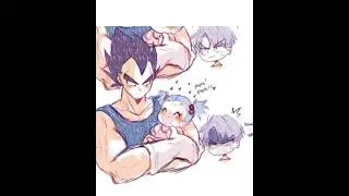 Sibling Love : D💕 #shorts #anime #dragonballsuper #trunks #bra #vegeta #goku