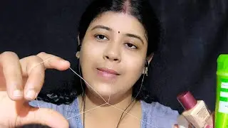 ASMR ||  DOING your  Eyebrows & Office party makeup (personal attention)🎉🥳🎈