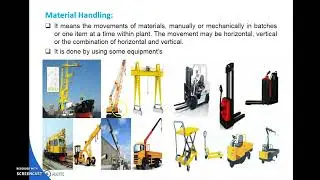 6TH | MECH | IND ENGG | CH1 | Principle of material handling