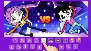 Rumi VS Jinu &ndash; танцевальное соревнование! Новый KPop Demon Hunters gamebook & весёлые поделки