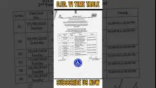 D.ED. VI TIME TABLE OUT | D.ED VI FIRST YEAR EXAMS | D.ED VI SECOND YEAR EXAMS @TheSpecialTeacher