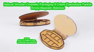 Oval 100% Bamboo 8+1 Eyeshadow Palette | Plastic-Free Sustainable Makeup Packaging
