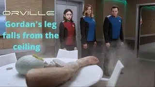 The Orville | Gordon's leg falls threw the ceiling