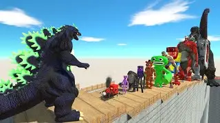 Super Godzilla vs Colossal Titan DEATH FALL - Animal Revolt Battle Simulator