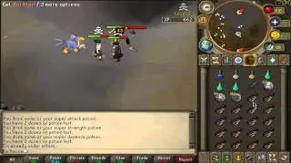 Verac's + Ags Vs Dharoks + Korasi - Skulled Fighting
