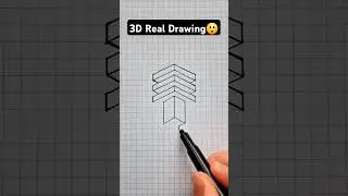Incredible 3D Drawing Realistic Illusion on Graph Paper