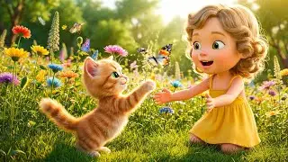 Five Silly Baby Kittens Chasing Butterflies 🐱🦋 | Kids Songs and Nursery Rhymes