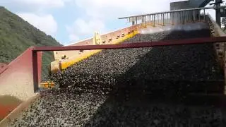 YVS-2470 Vibrating Screen washing the aggregate (KOREA)