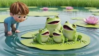Five Little Speckled Frogs Counting Adventure 🐸 | Fun Lily Pad Boat Song for Kids | giggle tots 