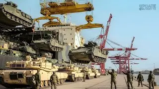 Russia Shocked! New US Tanks and M2A3 Bradleys Arrive at Polish Port