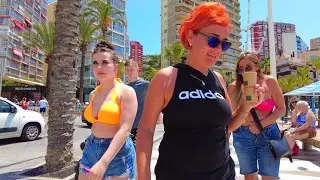 BENIDORM🇪🇦 SUMMER 2023 June LEVANTE BEACH Costa Blanca Spain 4K