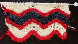 Three Colour Beautiful knitting Pattern।Multi Colour Design।