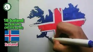 Drawing flag map of 20 largest Islands by area Part-1 | 20 Largest Islands by area