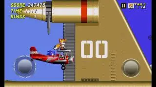 Sonic 2 fase:[sky chase zone ] com o personagem tails.