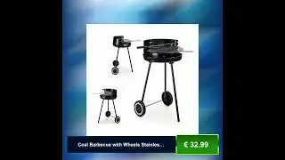 Coal Barbecue with Wheels Stainless steel Iron (41,5 x 71 x 42,5 cm)