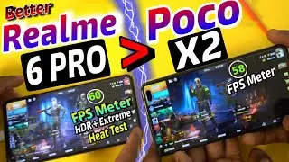 Poco X2 vs Realme 6 Pro : Pubg Test with HDR & Extreme Frame Rate