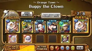 (One Piece Treasure Cruise) Grand Voyage Orange Town vs. Buggy Lv 5 | Low Investment? Tnd & FT lvl 1