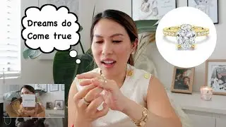 MY DREAM ENGAGEMENT RING😍 | Moissanite Ring Taylor Kom Jewelry Unboxing