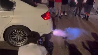 Wednesday Carmeet gone wrong Tires Burning, V8, JDM, Cars Sliding, Flames 🔥