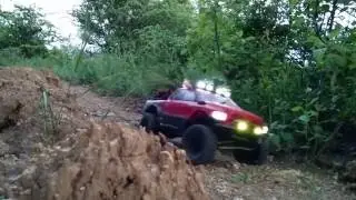 Axial Ram power wagon and Wraith Spawn, trail helping each other