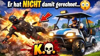 Ich kille einen Gegner mit einem Golfkart - Fortnite