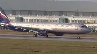 Aeroflot Airbus A321 Rejected takeoff at Hamurg Finkenwerder VP-BTR