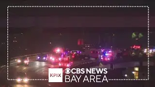 Fatal crash involving wrong-way driver blocks westbound Highway 580 in MacArthur Maze in Oakland