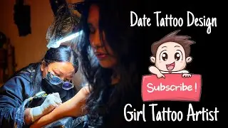 Date tattoo design || small tattoo design || girl tattoo artist #girls_tattoo_artist #tamutattoo 