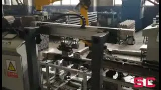 Automatic Angle Cutting Marking Punching Line For Structural Steel with automatic palletizing