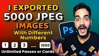 How to Export multiple Images with Different Numbers in Photoshop | Unlimited Numbering Passes/Cards